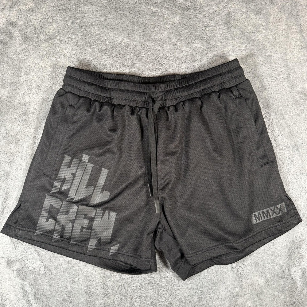 Kill Crew Shorts Women's Large Black Mesh Gym Running Training Athletic Comfort
